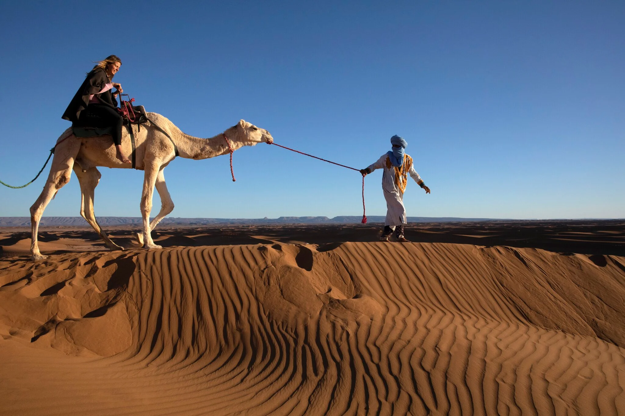Camel trekking in Merzouga Desert Morocco