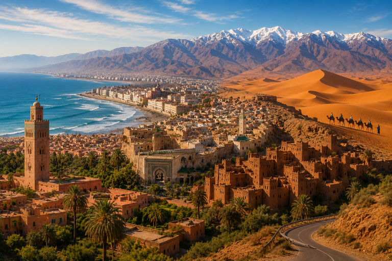 Ourika Valley from Marrakech and Atlas Mountains landscapes